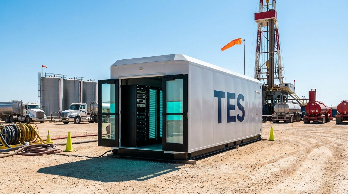 TES unit powering a drilling operation
